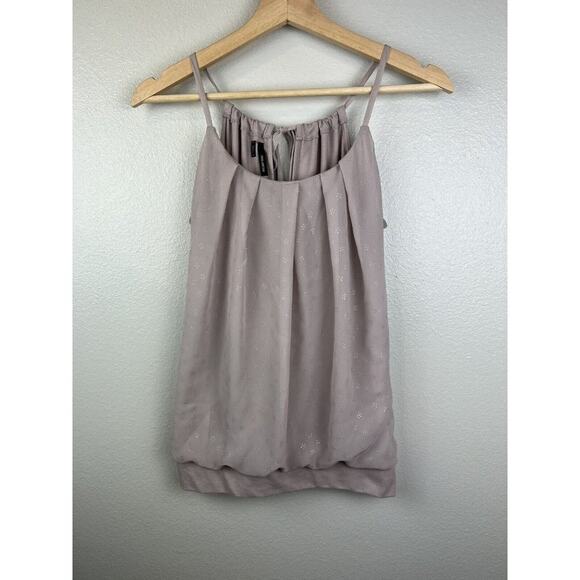 Maurices Beige String-Tie Tank Top with Copper Accents Small Work to Casual Wear - Picture 5 of 5